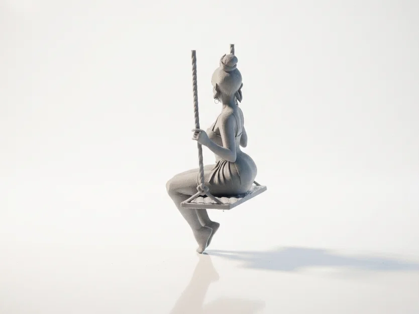 Mô hình 3D Công Chúa Trên Xích Đu (Figurine) - File STL In 3D - Image 4