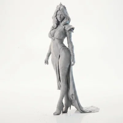Mô hình 3D Nữ Hoàng - Tượng Nhân vật Nữ quyền quý