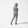 Mô hình 3D cô gái mặc quần jeans rách - Tượng nữ nghệ thuật - Thumbnail 3
