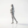Mô hình 3D cô gái mặc quần jeans rách - Tượng nữ nghệ thuật - Thumbnail 4
