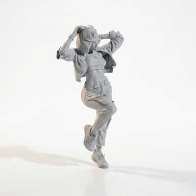 Mô hình nhân vật nữ mặc quần jean rách in 3D (Ripped Jeans Lady Figurine)