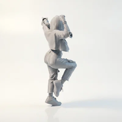 Mô hình nhân vật nữ mặc quần jean rách in 3D (Ripped Jeans Lady Figurine)