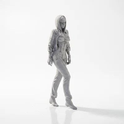 Mô hình tượng nữ vận động viên cơ bắp in 3D