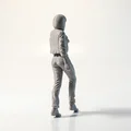 Mô hình tượng nữ vận động viên cơ bắp in 3D - Thumbnail 3