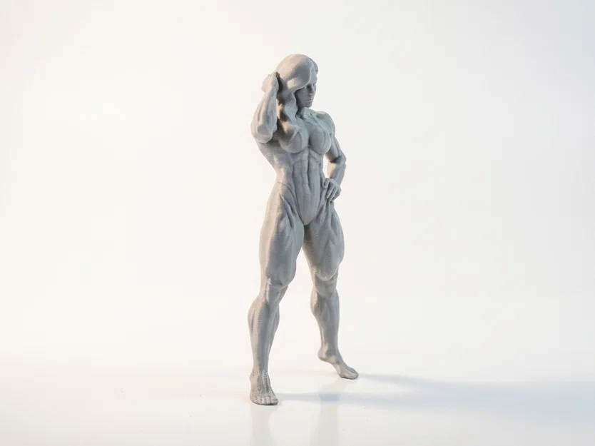 Mô hình 3D Nữ Vận Động Viên Thể Hình - Muscular Woman Figurine - Image 2