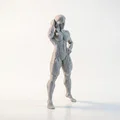 Mô hình 3D Nữ Vận Động Viên Thể Hình - Muscular Woman Figurine - Thumbnail 2