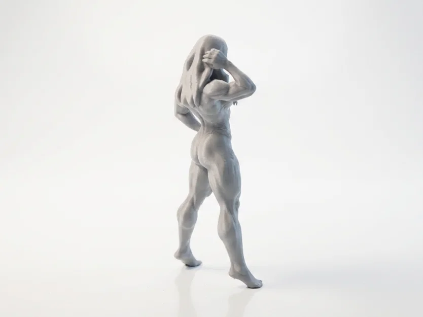 Mô hình 3D Nữ Vận Động Viên Thể Hình - Muscular Woman Figurine - Image 3