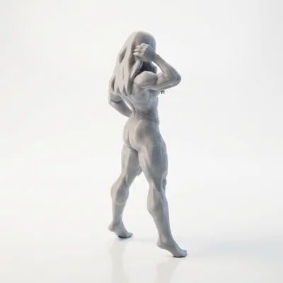 Mô hình 3D Nữ Vận Động Viên Thể Hình - Muscular Woman Figurine