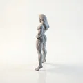 Mô hình 3D Nữ Vận Động Viên Thể Hình - Muscular Woman Figurine - Thumbnail 4