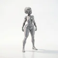 Mô hình nữ chiến binh cơ bắp - File in 3D (Muscular Woman Figurine) - Thumbnail 2