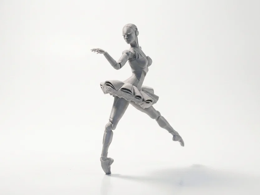 Mô hình Robot Ballerina – Nữ vũ công người máy 3D printable - Image 2