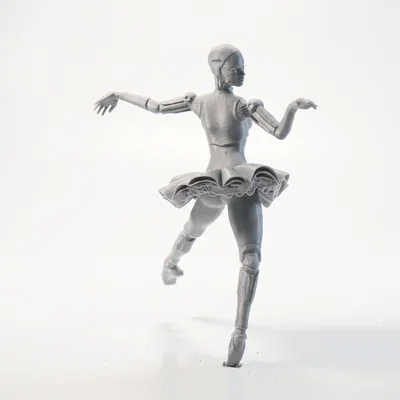 Mô hình Robot Ballerina – Nữ vũ công người máy 3D printable