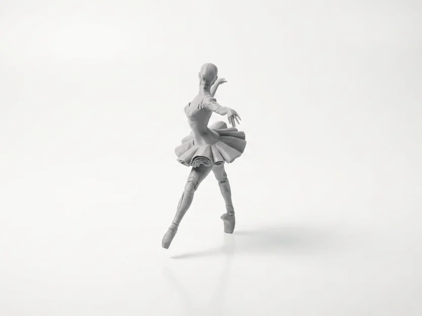 Mô hình Robot Ballerina – Nữ vũ công người máy 3D printable - Image 4