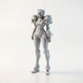Tượng Bán Thân Nữ Robot Robogirl - Mẫu In 3D - Thumbnail 1