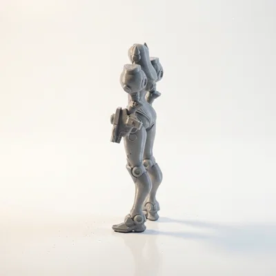 Tượng Bán Thân Nữ Robot Robogirl - Mẫu In 3D