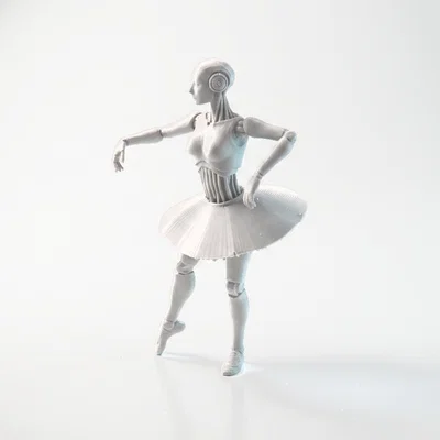 Mô hình Robot Ballerina - Tượng nữ vũ công 3D