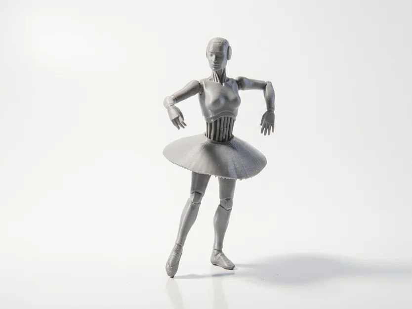 Mô hình Robot Ballerina - Tượng nữ vũ công 3D - Image 2