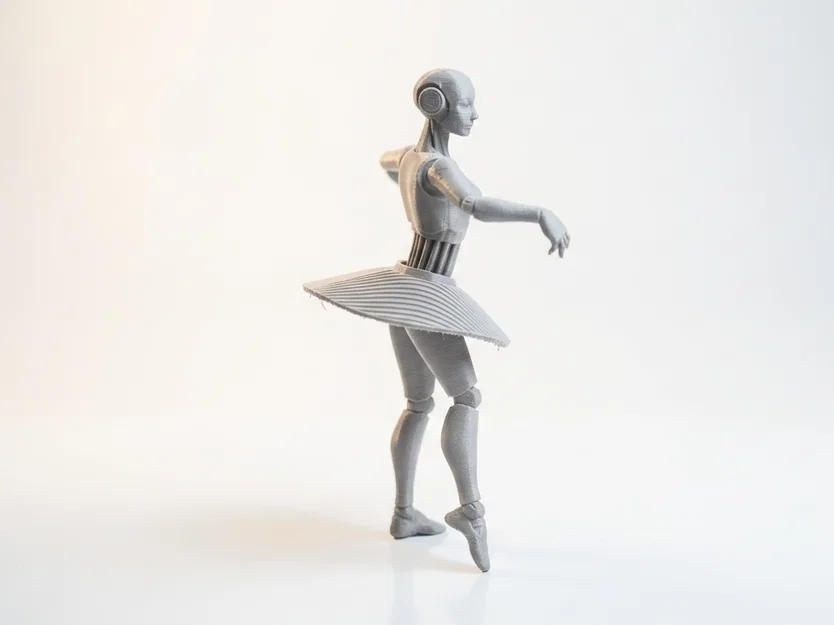 Mô hình Robot Ballerina - Tượng nữ vũ công 3D - Image 3