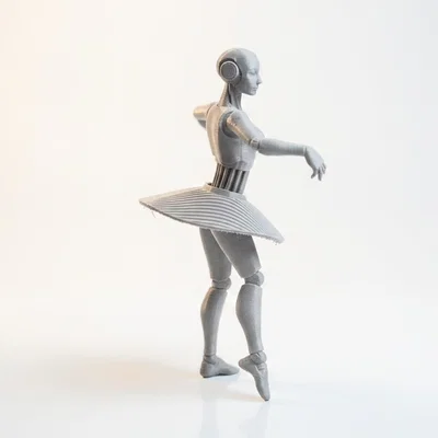 Mô hình Robot Ballerina - Tượng nữ vũ công 3D