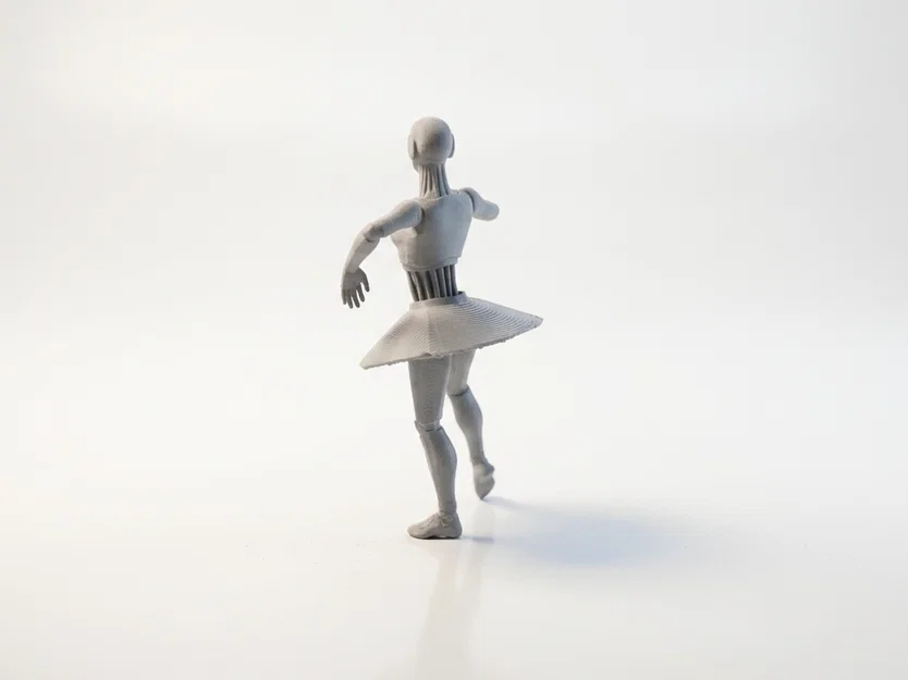 Mô hình Robot Ballerina - Tượng nữ vũ công 3D - Image 4
