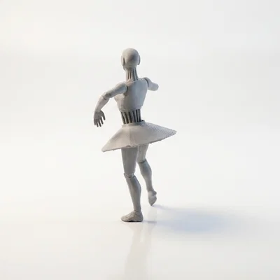 Mô hình Robot Ballerina - Tượng nữ vũ công 3D