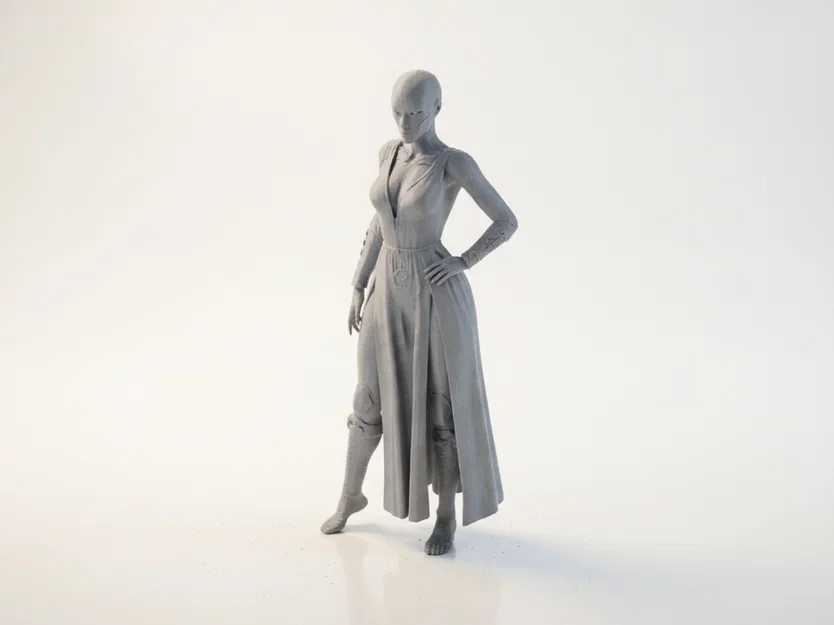 Mô hình 3D Robot Lady - Tượng Android Nữ in 3D - Image 1