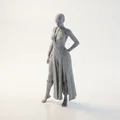 Mô hình 3D Robot Lady - Tượng Android Nữ in 3D - Thumbnail 1