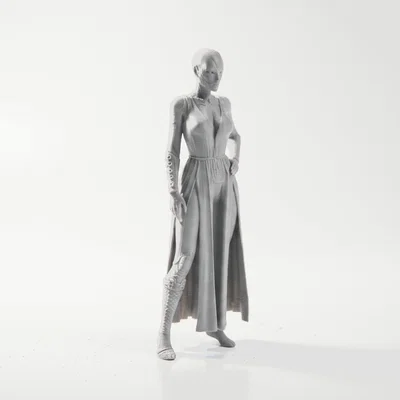 Mô hình 3D Robot Lady - Tượng Android Nữ in 3D