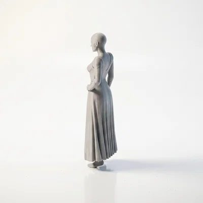 Mô hình 3D Robot Lady - Tượng Android Nữ in 3D