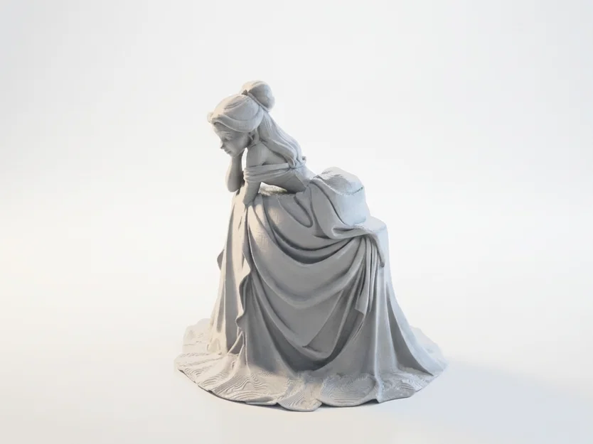 Mô hình 3D nàng công chúa u buồn - Sad Princess Figurine - Image 1