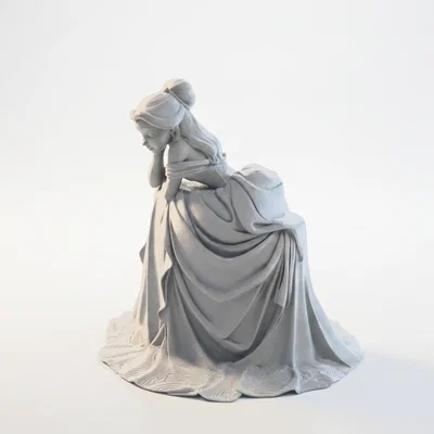 Mô hình 3D nàng công chúa u buồn - Sad Princess Figurine