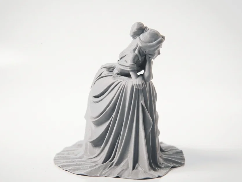 Mô hình 3D nàng công chúa u buồn - Sad Princess Figurine - Image 3