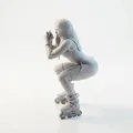 Mô hình 3D Nữ vận động viên trượt patin Rollerblade - Thumbnail 1