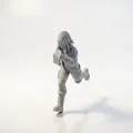 Mô hình 3D Cô gái giao hàng đang chạy - Tượng nữ đầy cá tính - Thumbnail 4