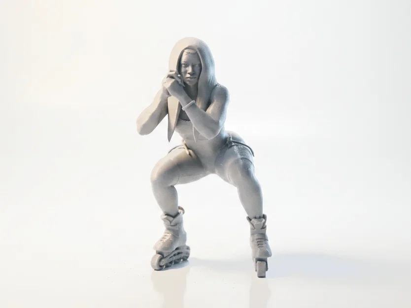 Mô hình 3D Nữ vận động viên trượt patin Rollerblade - Image 2