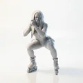 Mô hình 3D Nữ vận động viên trượt patin Rollerblade - Thumbnail 2