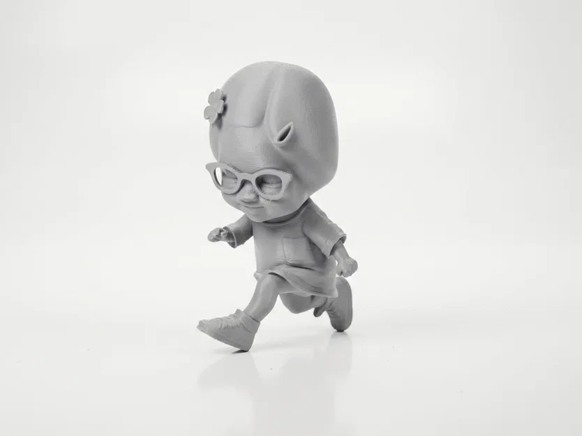 Mô hình 3D cô gái đang chạy - Tượng nhân vật nữ đầy năng động - Image 1