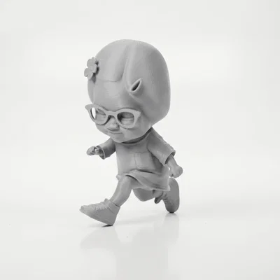 Mô hình 3D cô gái đang chạy - Tượng nhân vật nữ đầy năng động