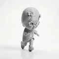 Mô hình 3D cô gái đang chạy - Tượng nhân vật nữ đầy năng động - Thumbnail 2