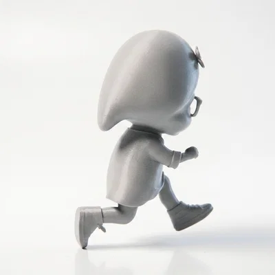 Mô hình 3D cô gái đang chạy - Tượng nhân vật nữ đầy năng động