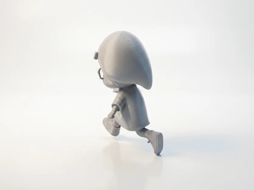 Mô hình 3D cô gái đang chạy - Tượng nhân vật nữ đầy năng động - Image 4