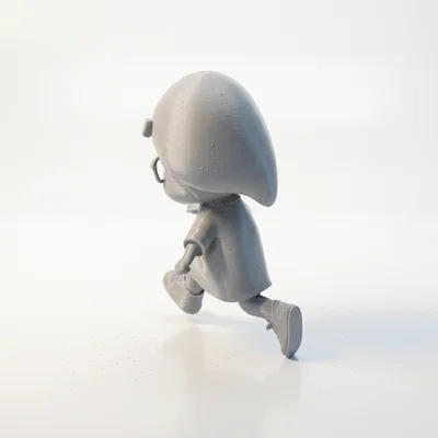 Mô hình 3D cô gái đang chạy - Tượng nhân vật nữ đầy năng động