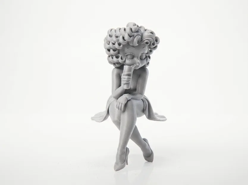 Mô hình 3D Tượng Quý Cô Cầm Ly Cocktail Sang Trọng - Image 2