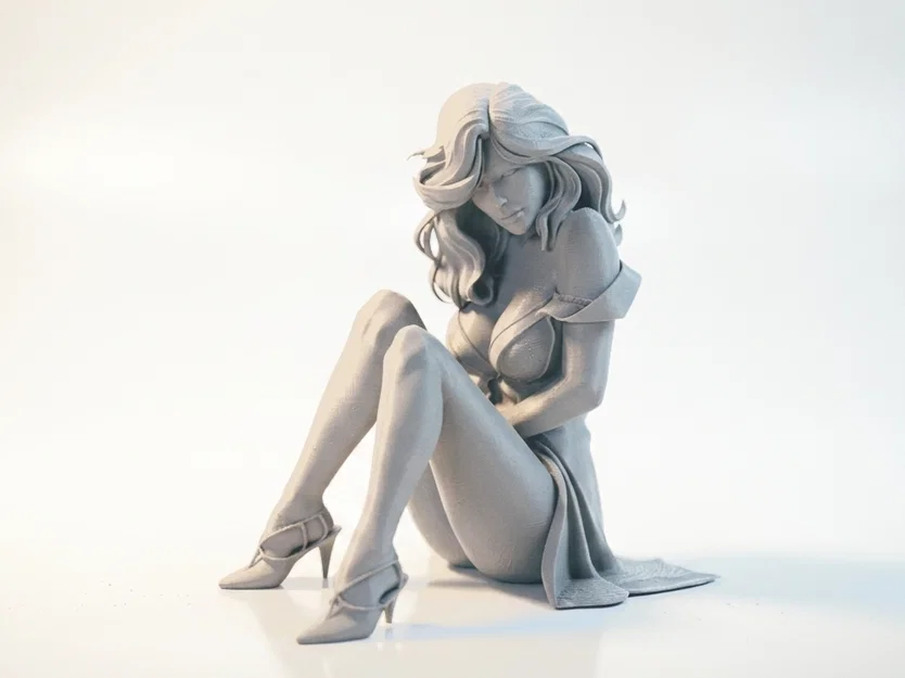 Mô hình tượng nữ nhân vật Sat Babe 3D Printable - Image 2