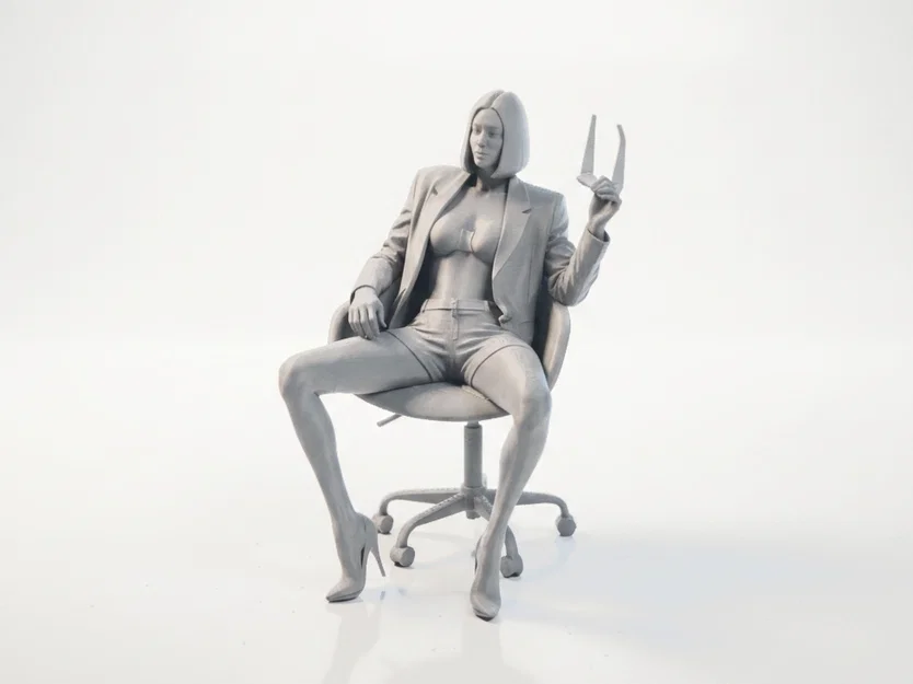 Mô hình Nữ Doanh Nhân 3D Printable trang trí bàn làm việc - Image 1