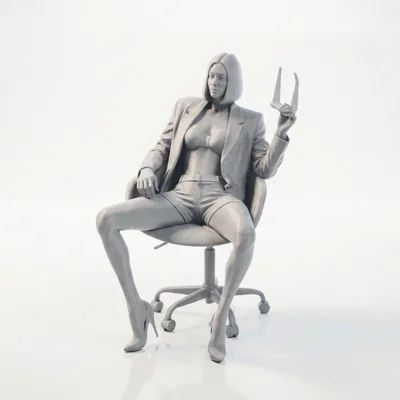 Mô hình Nữ Doanh Nhân 3D Printable trang trí bàn làm việc