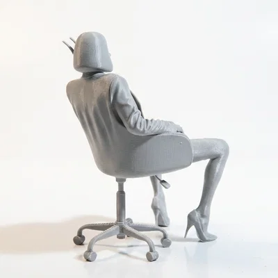 Mô hình Nữ Doanh Nhân 3D Printable trang trí bàn làm việc