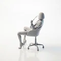Mô hình Nữ Doanh Nhân 3D Printable trang trí bàn làm việc - Thumbnail 4