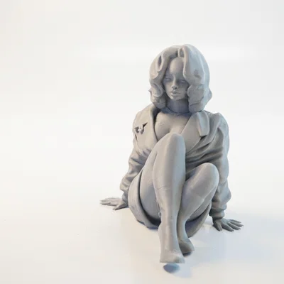 Tượng Nữ Ngồi Nghệ Thuật - Mẫu In 3D Sắc Sảo