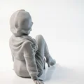 Tượng Nữ Ngồi Nghệ Thuật - Mẫu In 3D Sắc Sảo - Thumbnail 3